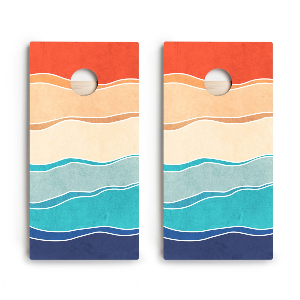 Multi - Color Waves Star Cornhole Boards, - American Cornhole Association
