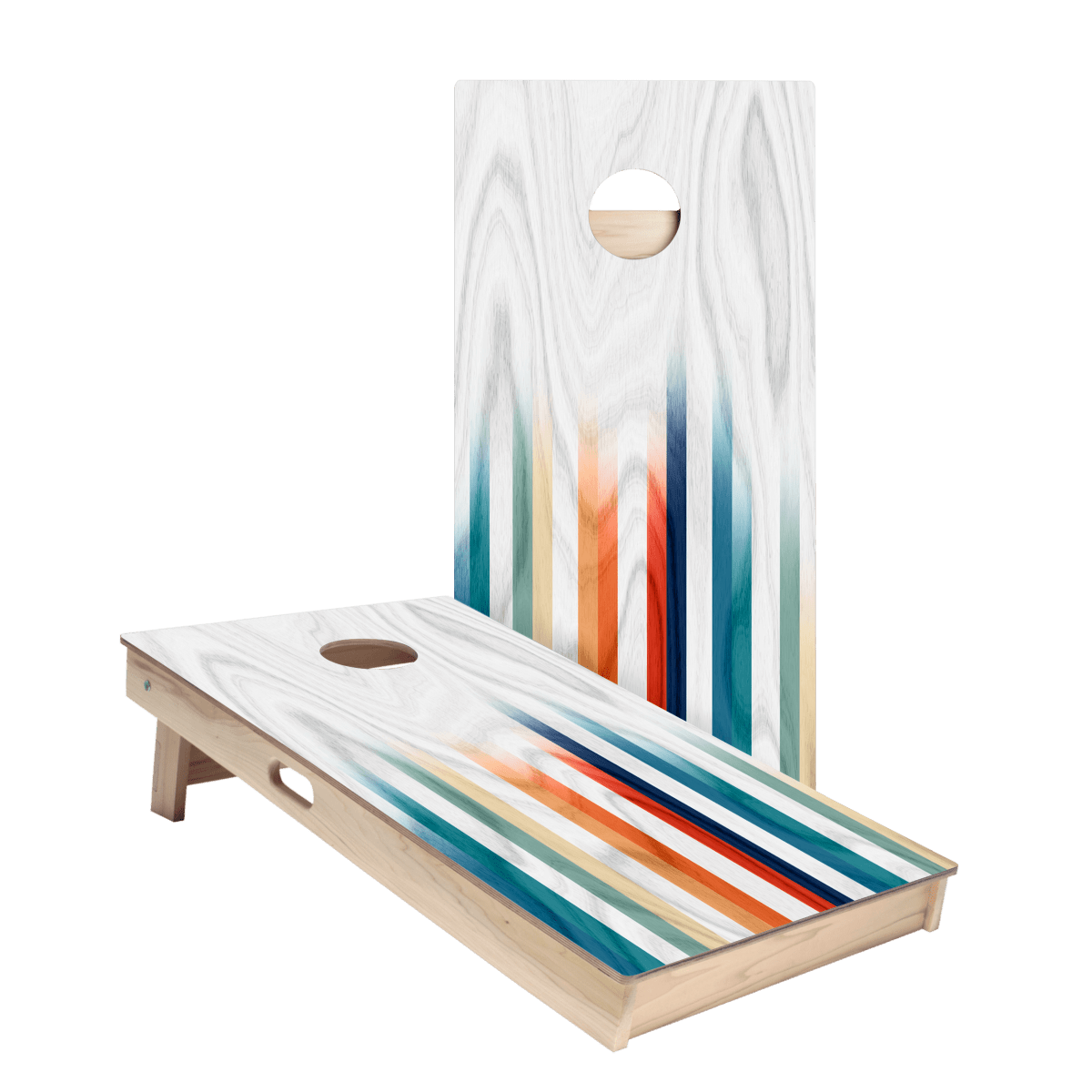 Multi Faded Stripes Star Cornhole Boards - ACA - 000303 | American Cornhole Association