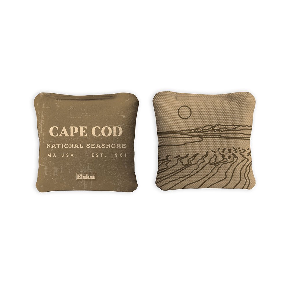 National Parks Cape Cod Travel - Size Cornhole Bags, Tan - American Cornhole Association