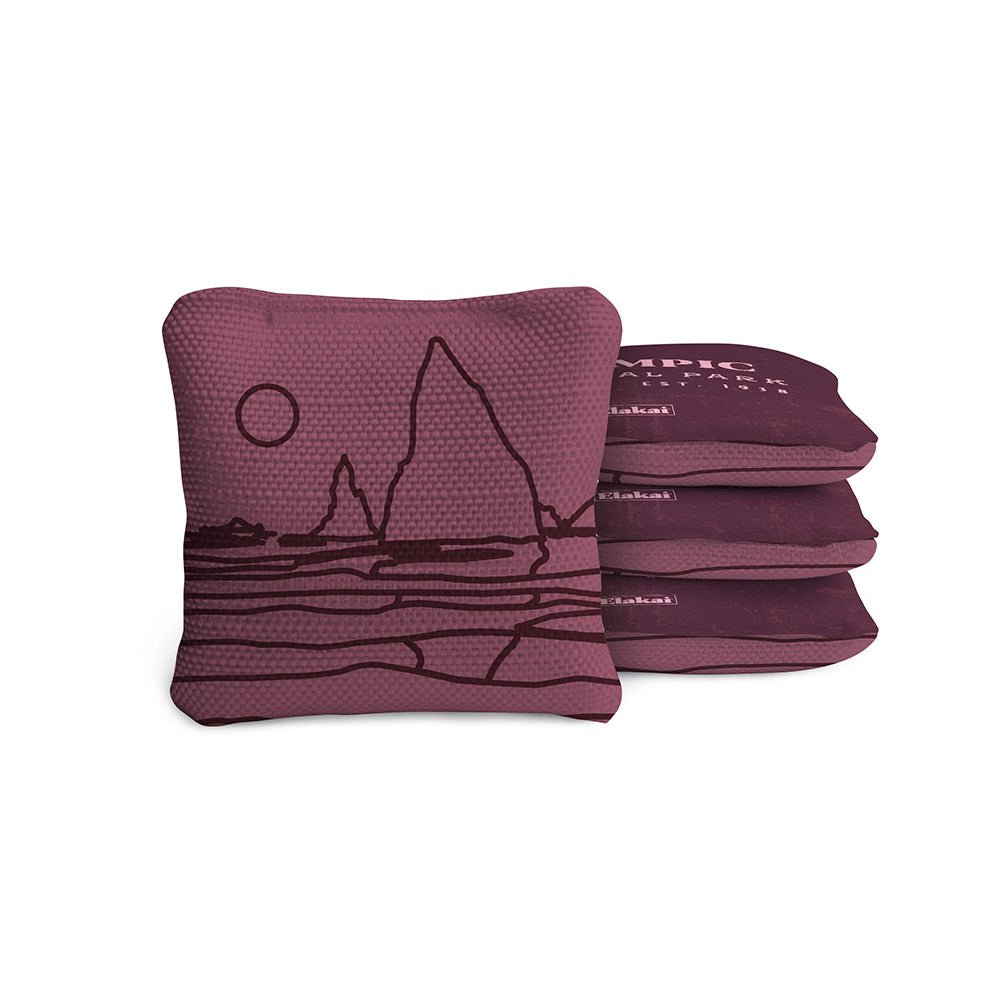 National Parks Olympic Travel - Size Cornhole Bags, Plum - American Cornhole Association