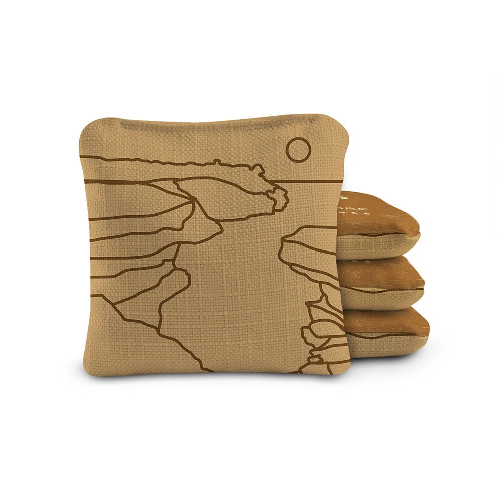 National Parks Pictured Rocks Cornhole Bags, Tan - American Cornhole Association