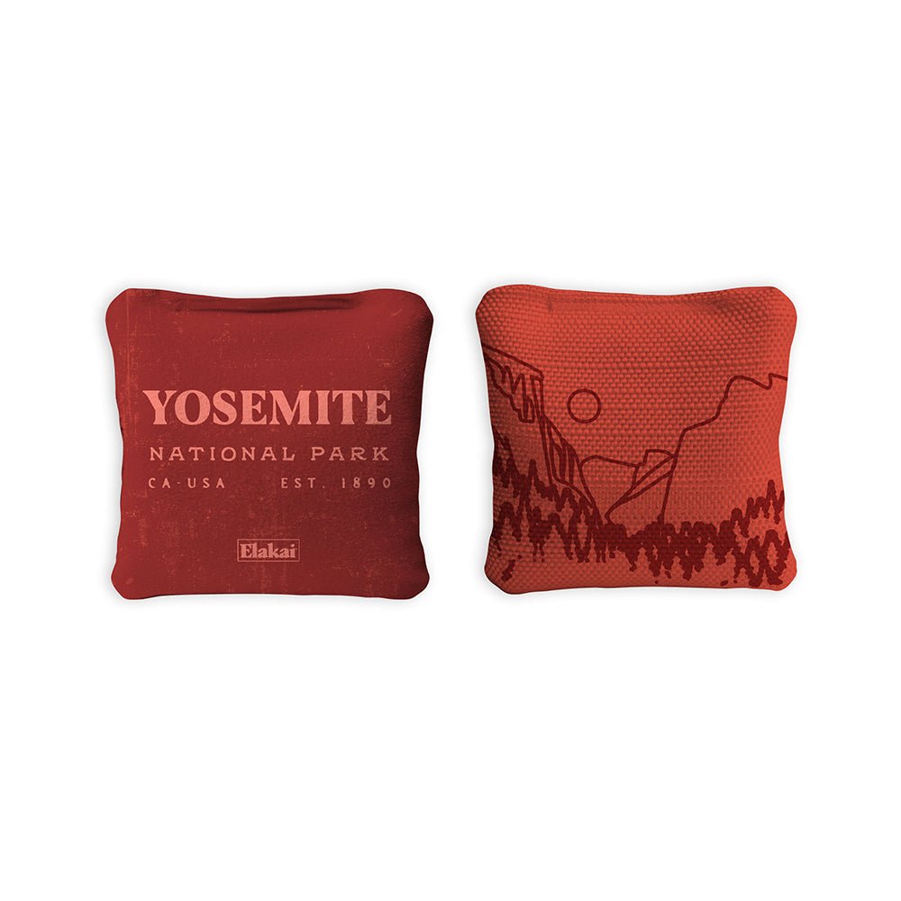National Parks Yosemite Travel - Size Cornhole Bags, Scarlet - American Cornhole Association