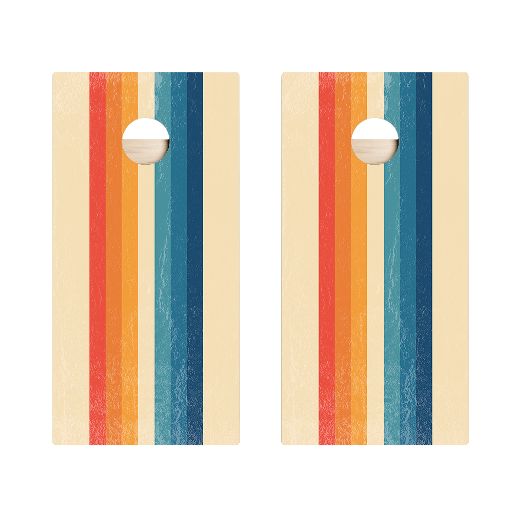 Ombre Multi - Stripe Star Cornhole Boards - ACA - 000312 | American Cornhole Association