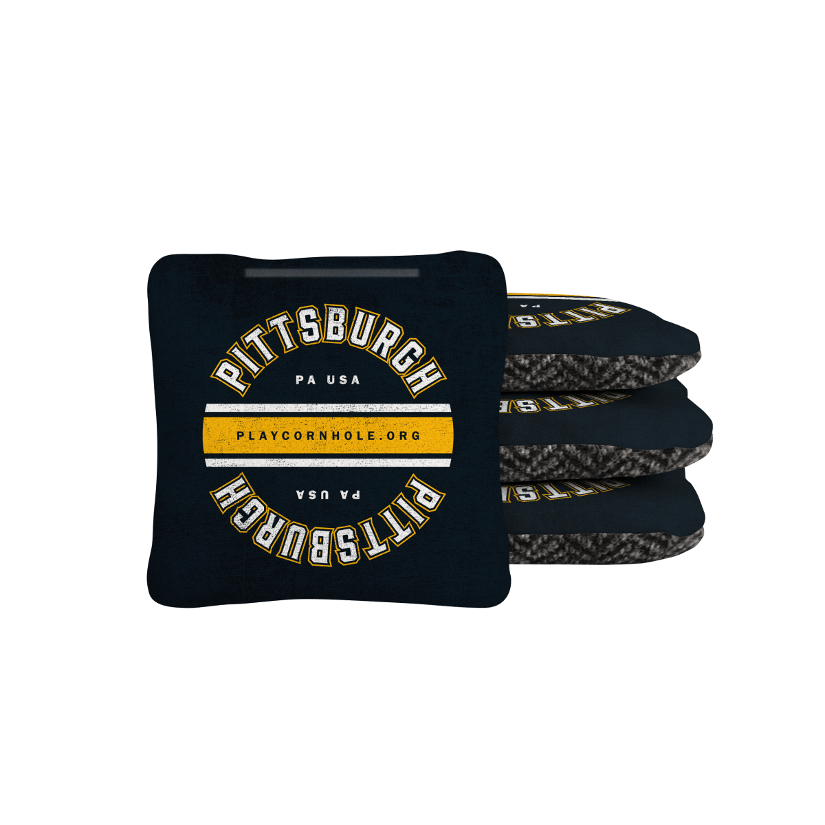 Pittsburgh Football Gameday Backyard 1x2 ft Cornhole Board Set - WACA - 500449 - WB | American Cornhole Association
