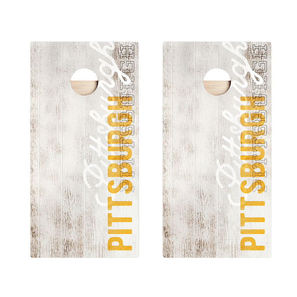 Pittsburgh Football Vintage Gameday Star Cornhole Boards - American Cornhole Association