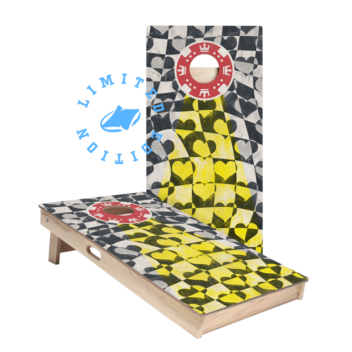 Poker Hearts Limited Edition Star Cornhole Boards | 02.25 Drop - American Cornhole Association