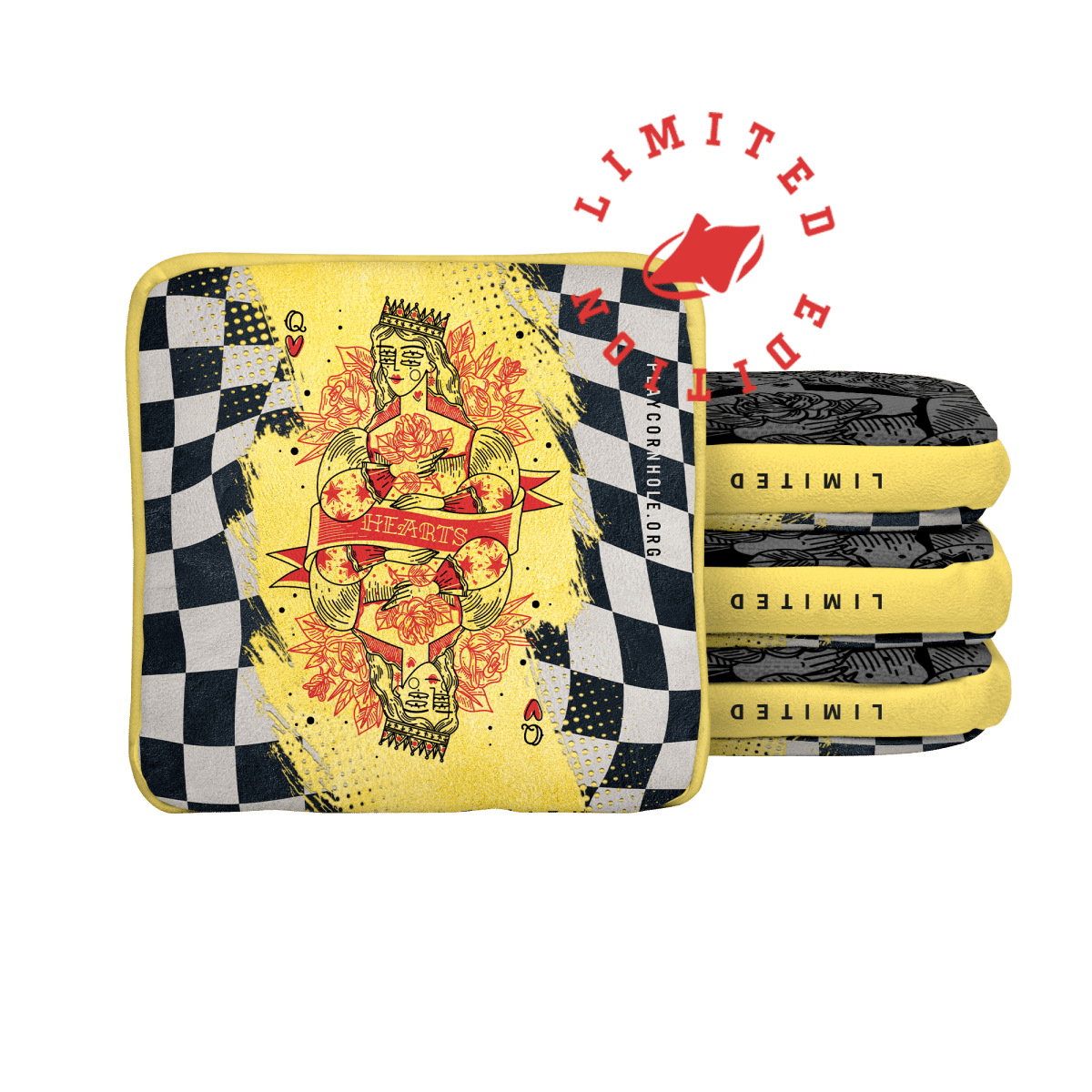Queen Of Hearts Limited Edition Synergy Edge Cornhole Bags | 02.25 Drop - American Cornhole Association
