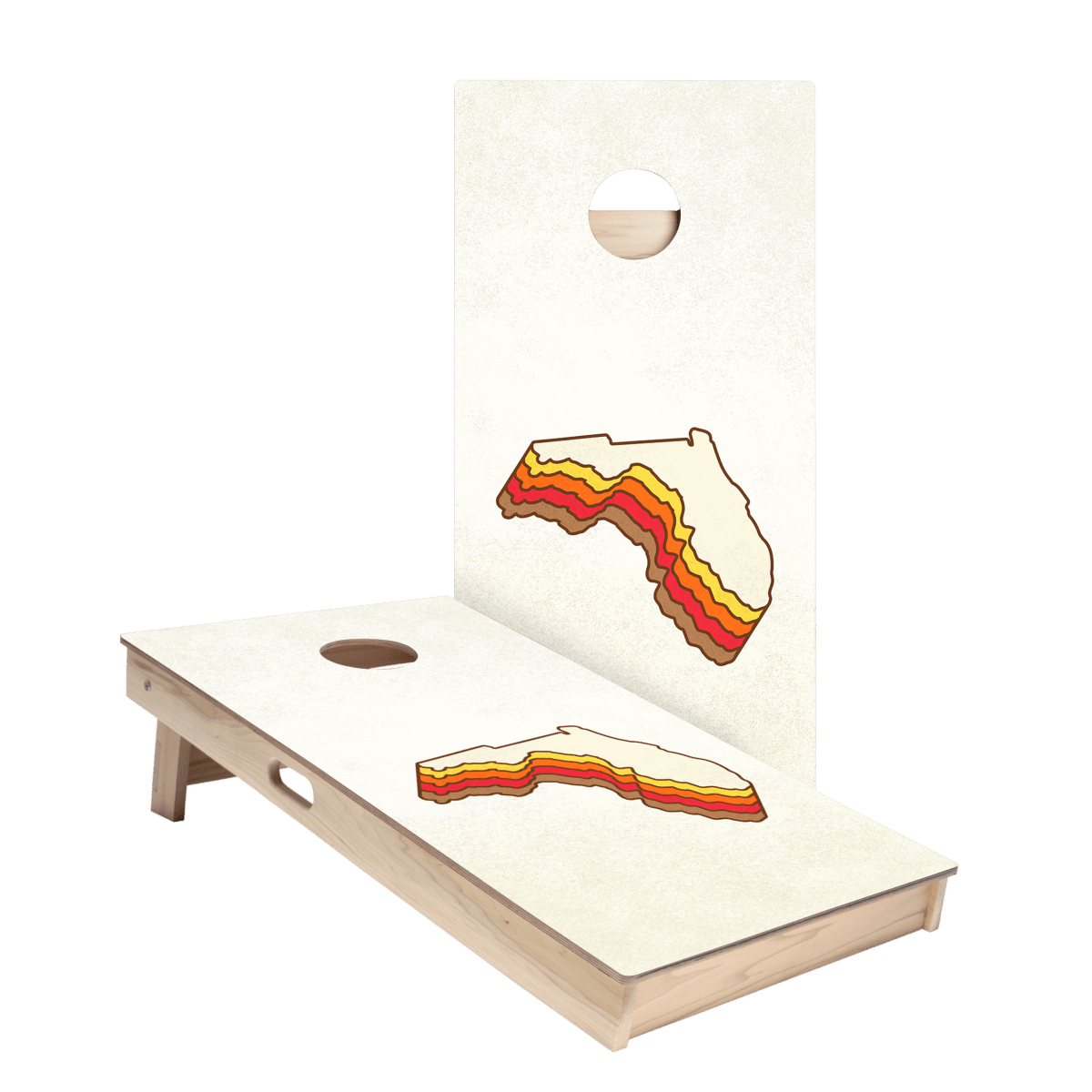 Retro Florida Star Cornhole Boards, - American Cornhole Association