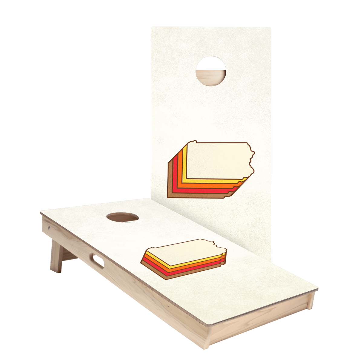 Retro Pennsylvania Star Cornhole Boards - ACA - 000363 | American Cornhole Association