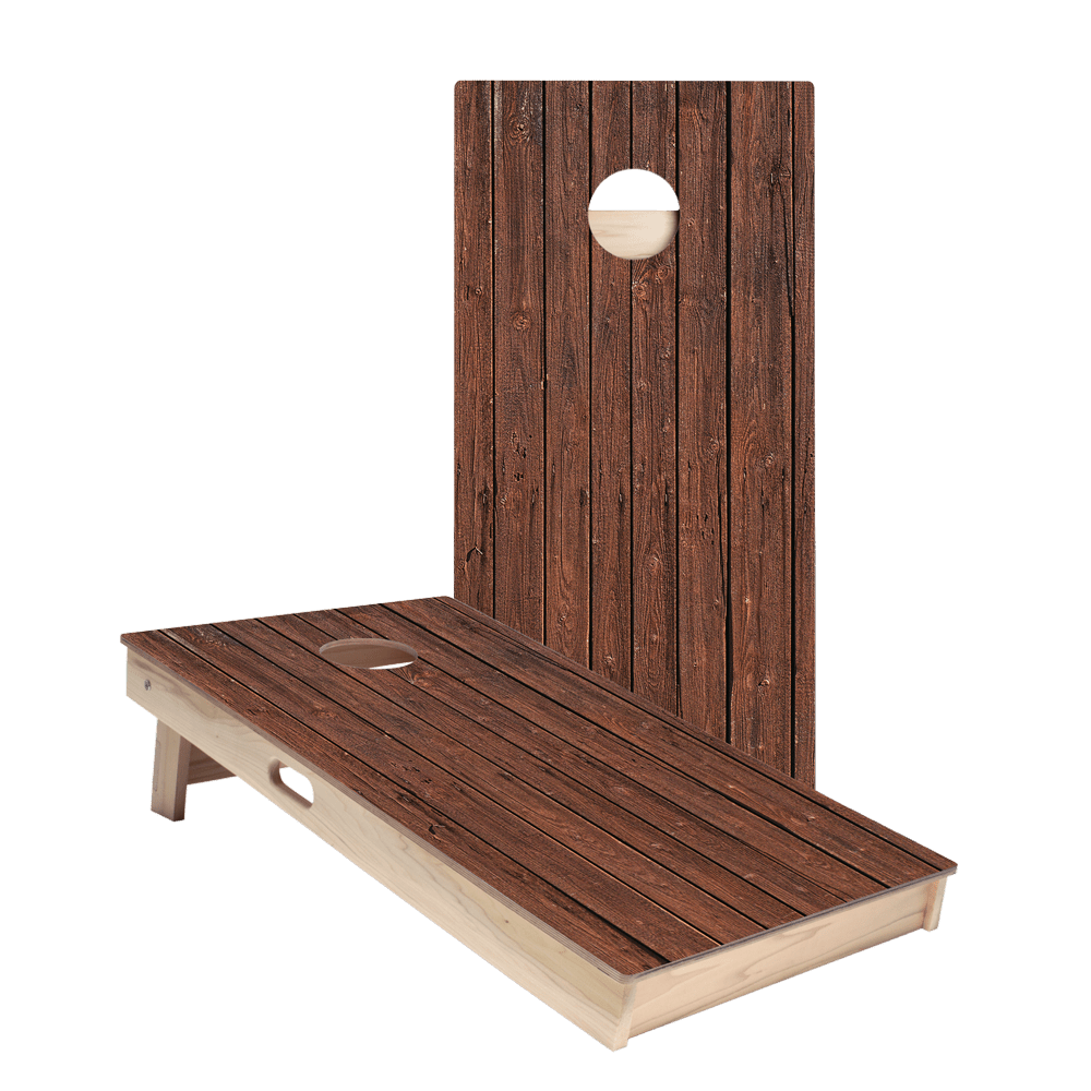 Rustic Dark Wood Star Cornhole Boards, - American Cornhole Association