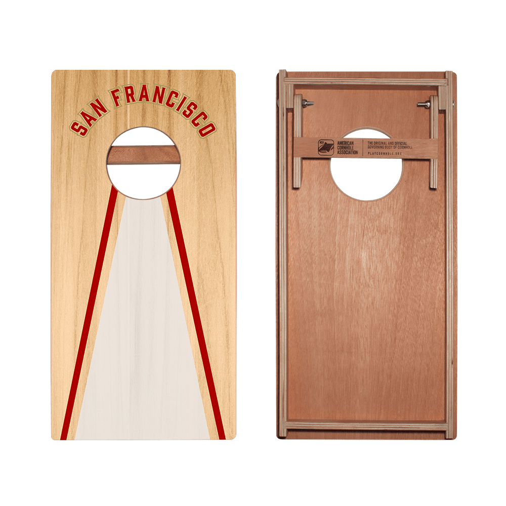 San Francisco Football Gameday Backyard 1x2 ft Cornhole Board Set - WACA - 500450 - WB | American Cornhole Association