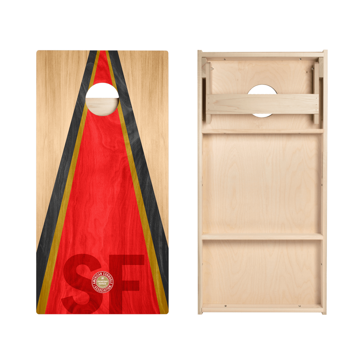 San Francisco Football Gameday Classic Triangle Star Cornhole Boards, - American Cornhole Association