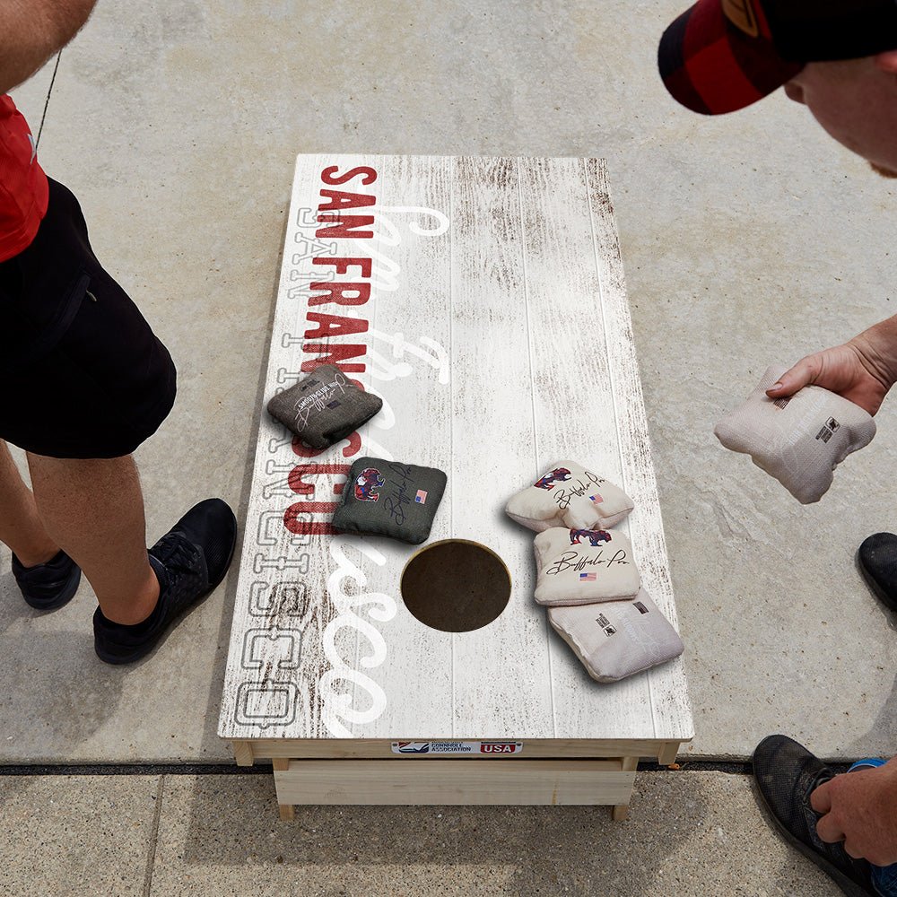 San Francisco Football Vintage Gameday Star Cornhole Boards - American Cornhole Association