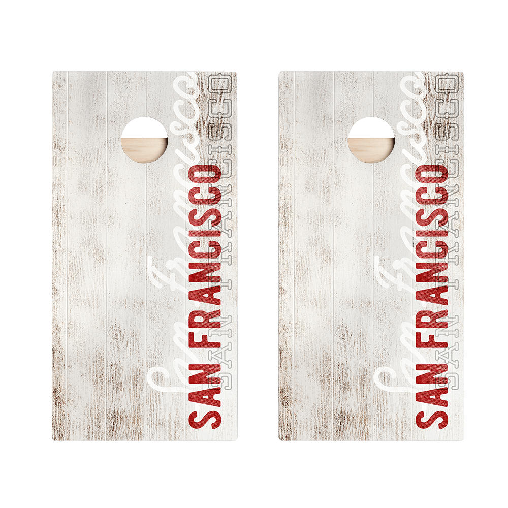 San Francisco Football Vintage Gameday Star Cornhole Boards - American Cornhole Association