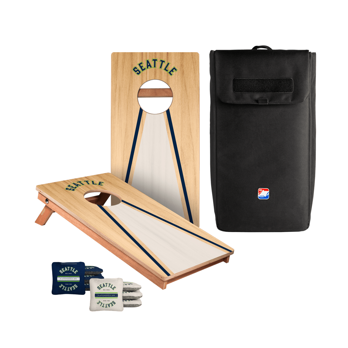 Seattle Football Gameday Backyard 1x2 ft Cornhole Board Set - WACA - 500451 - WB | American Cornhole Association