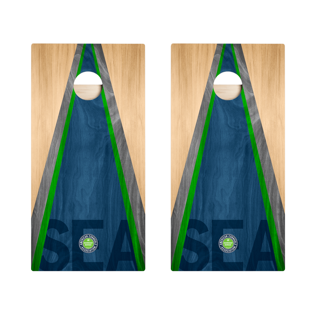 Seattle Football Gameday Classic Triangle Star Cornhole Boards, - American Cornhole Association