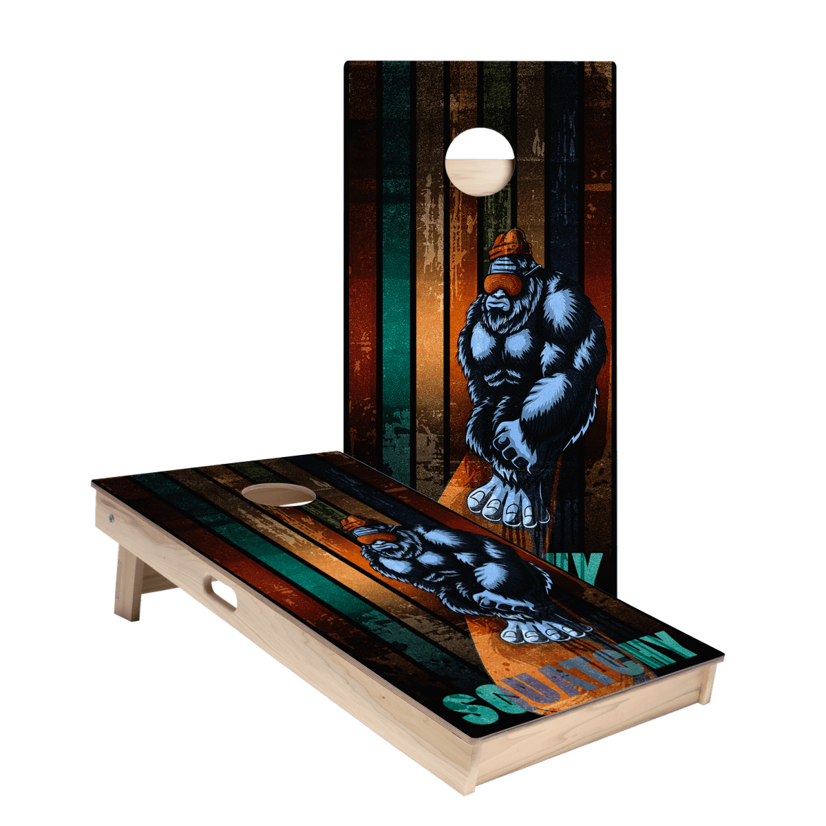 Snowboard Sasquatch Star Cornhole Boards - ACA - 000478 | American Cornhole Association