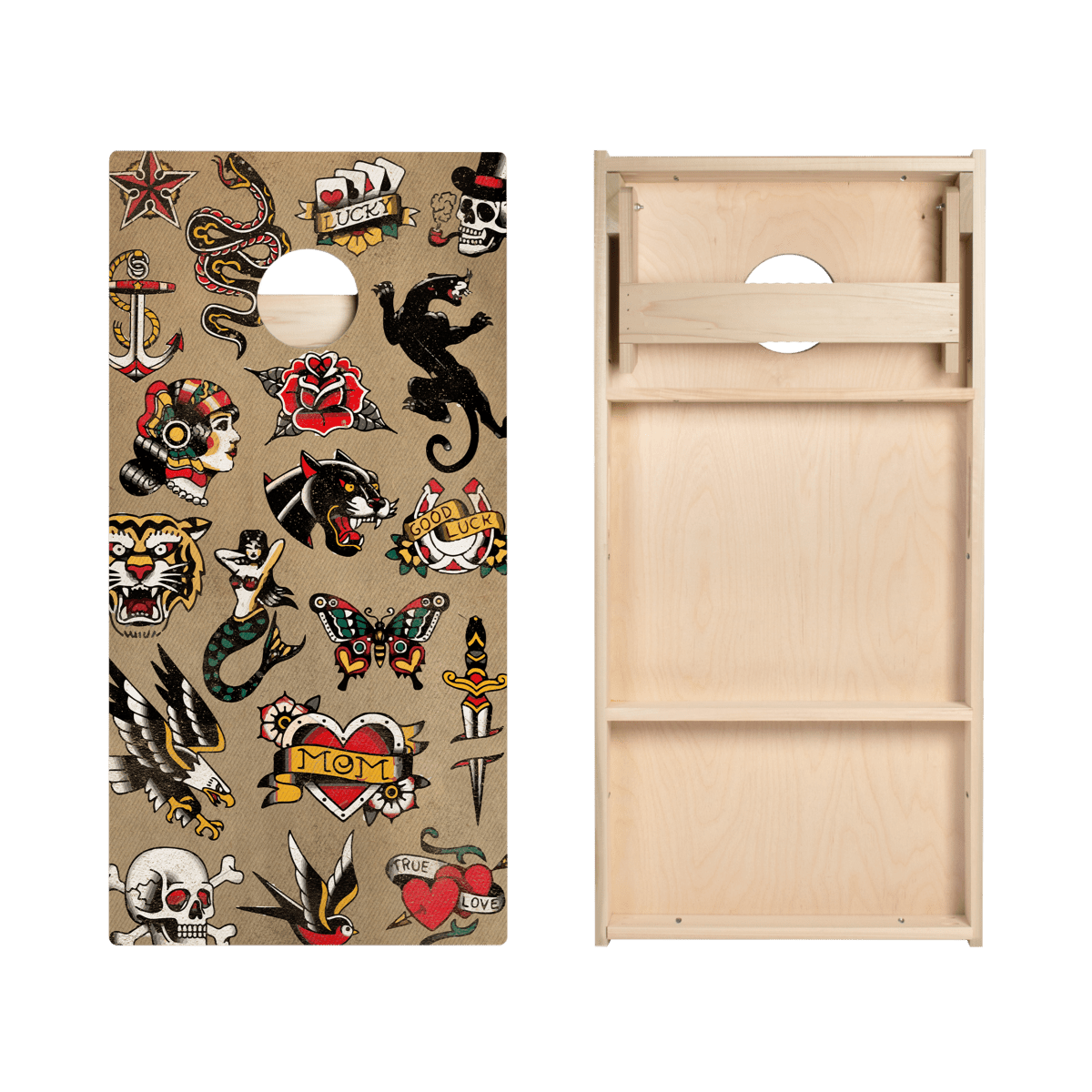 Trad Tattoo Art Star Cornhole Boards, - American Cornhole Association