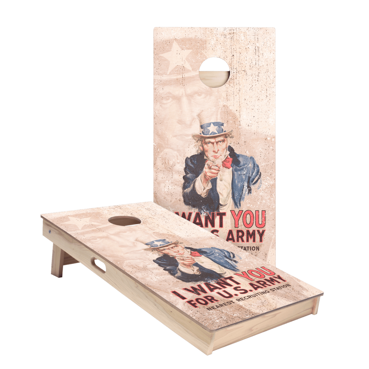 Uncle Sam Star Cornhole Boards - ACA - 000166 | American Cornhole Association