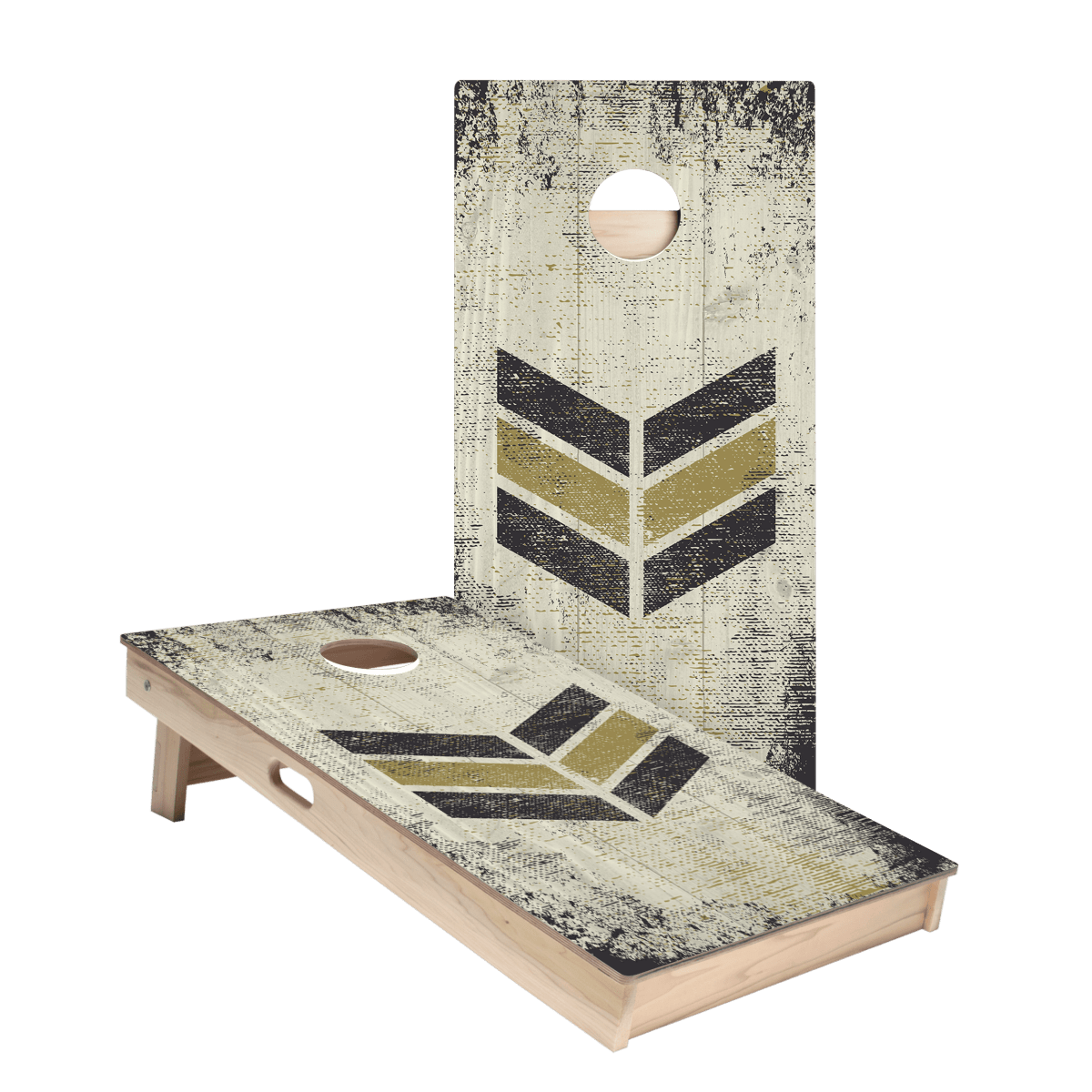 Vintage Military Board Star Cornhole Boards - ACA - 000168 | American Cornhole Association