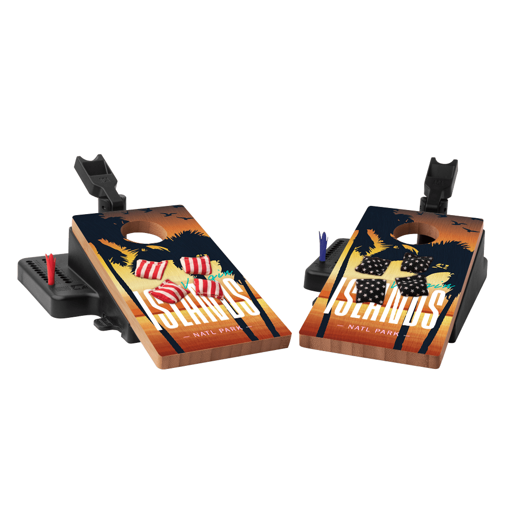 Virgin Islands Double Chuck Mini Cornhole Tabletop Game, - American Cornhole Association