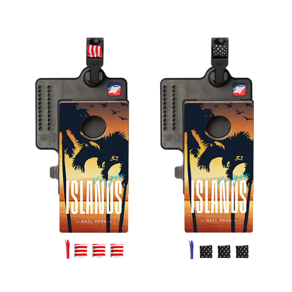 Virgin Islands Double Chuck Mini Cornhole Tabletop Game, - American Cornhole Association