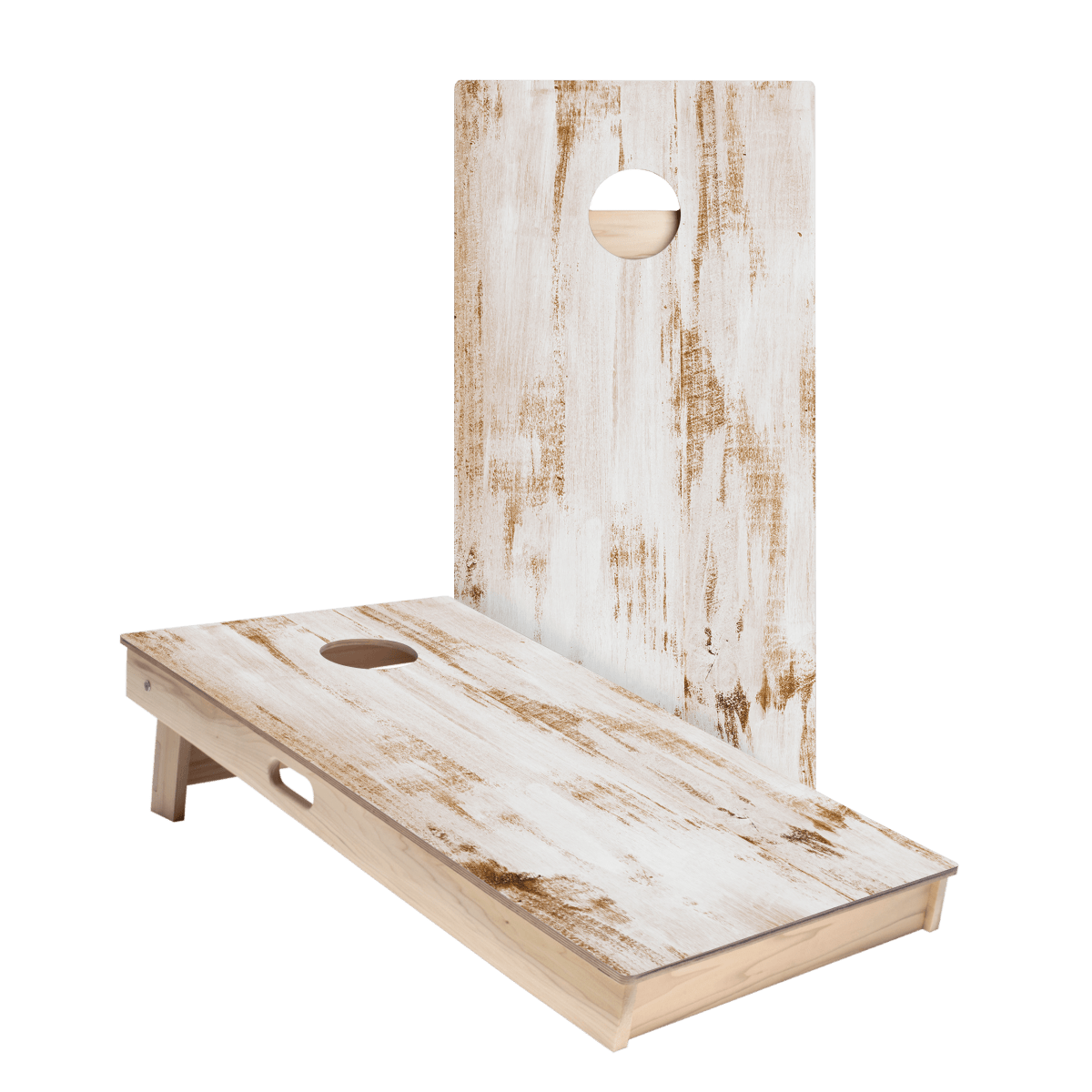 Whitewashed Wood Star Cornhole Boards, - American Cornhole Association