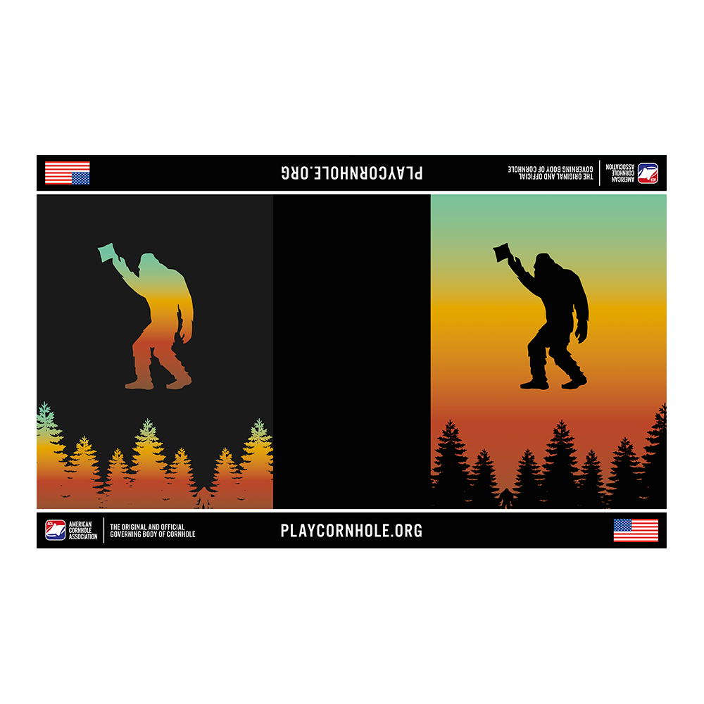 Professional Retro Sasquatch Cornhole Pitch Pads