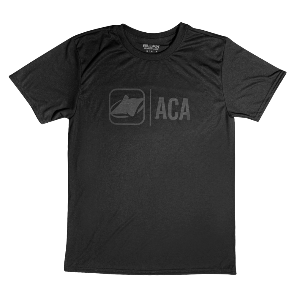 ACA Black T-Shirt with Gray ACA Logo