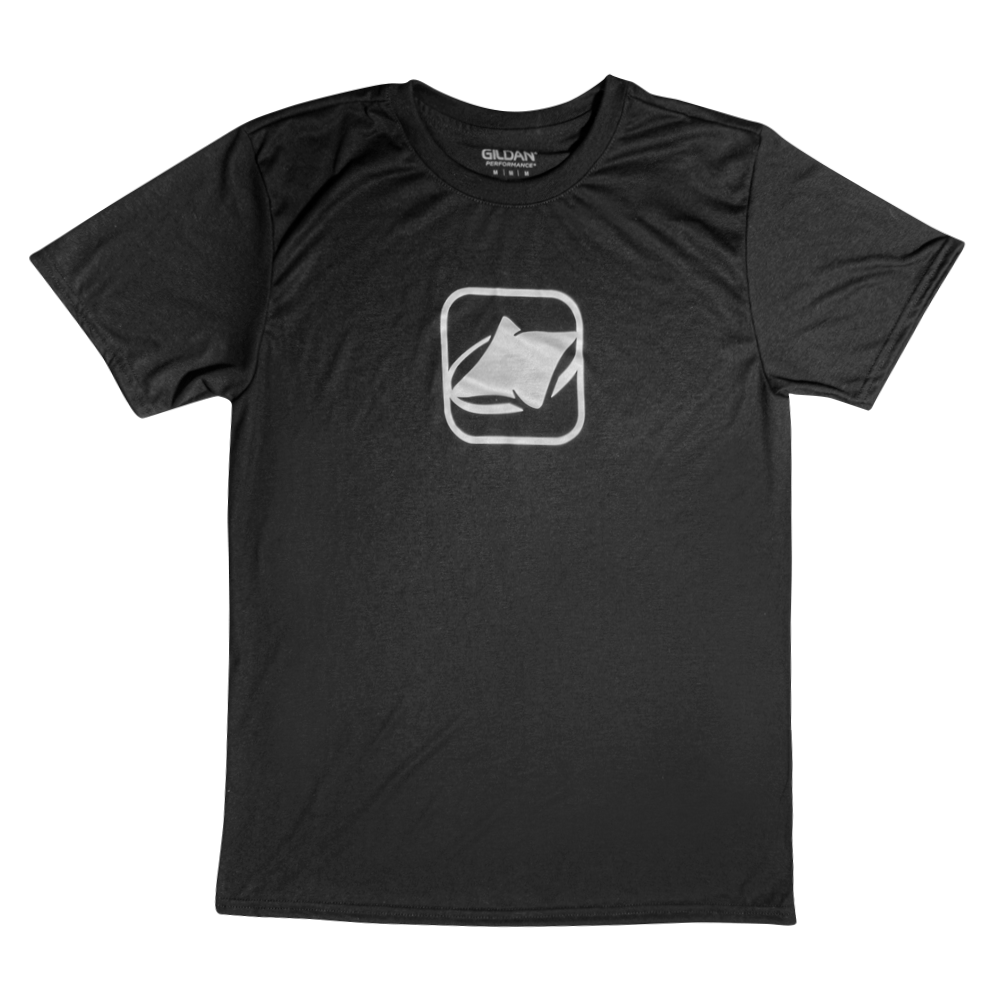 ACA Black T-Shirt with Silver ACA Square Logo