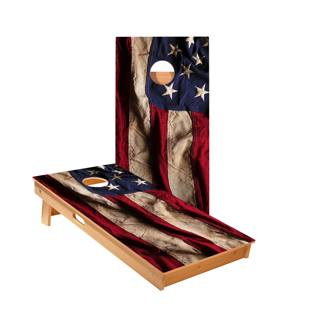 2x4 Star American Flag Cloth Professional Regulation Cornhole Boards