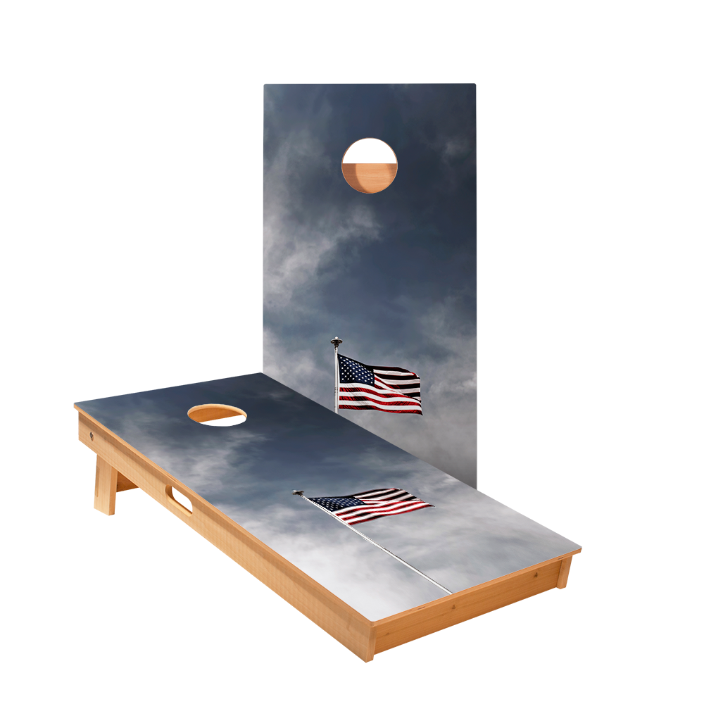 2x4 Star American Flag Pole Professional Regulation Cornhole Boards
