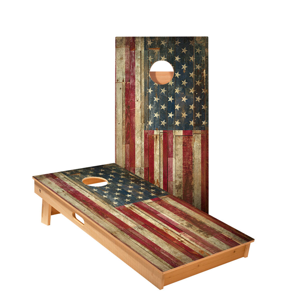 2x4 Star Rustic American Flag Professional Regulation Cornhole Boards