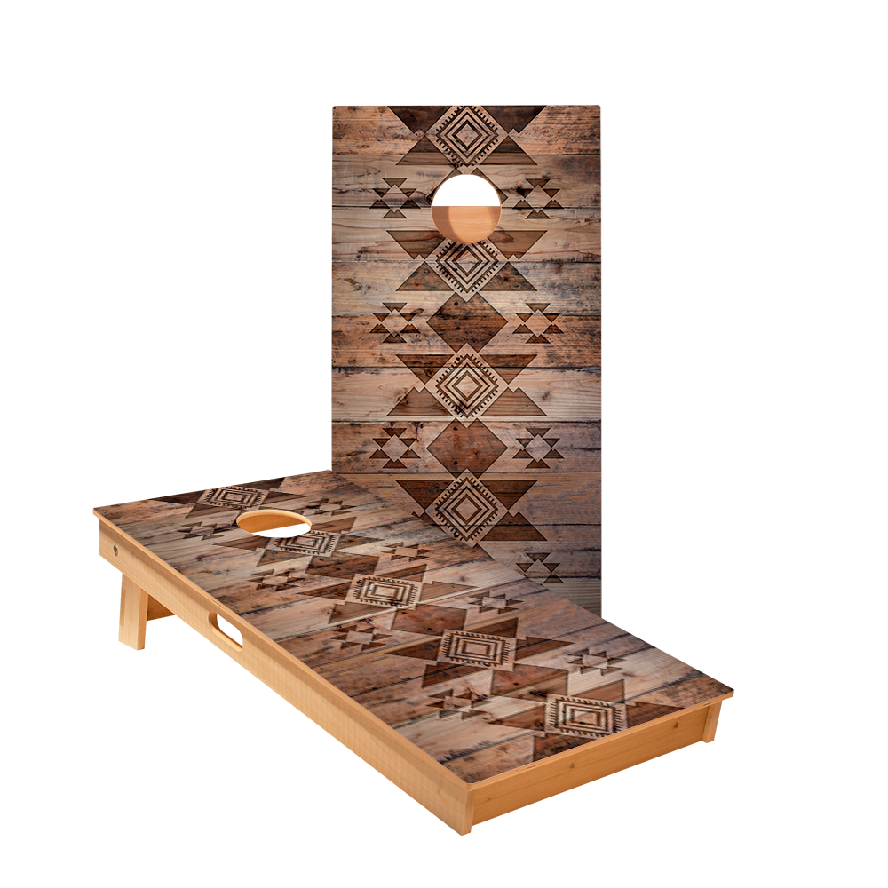 2x4 Star Aztec Wood Professional Regulation Cornhole Boards