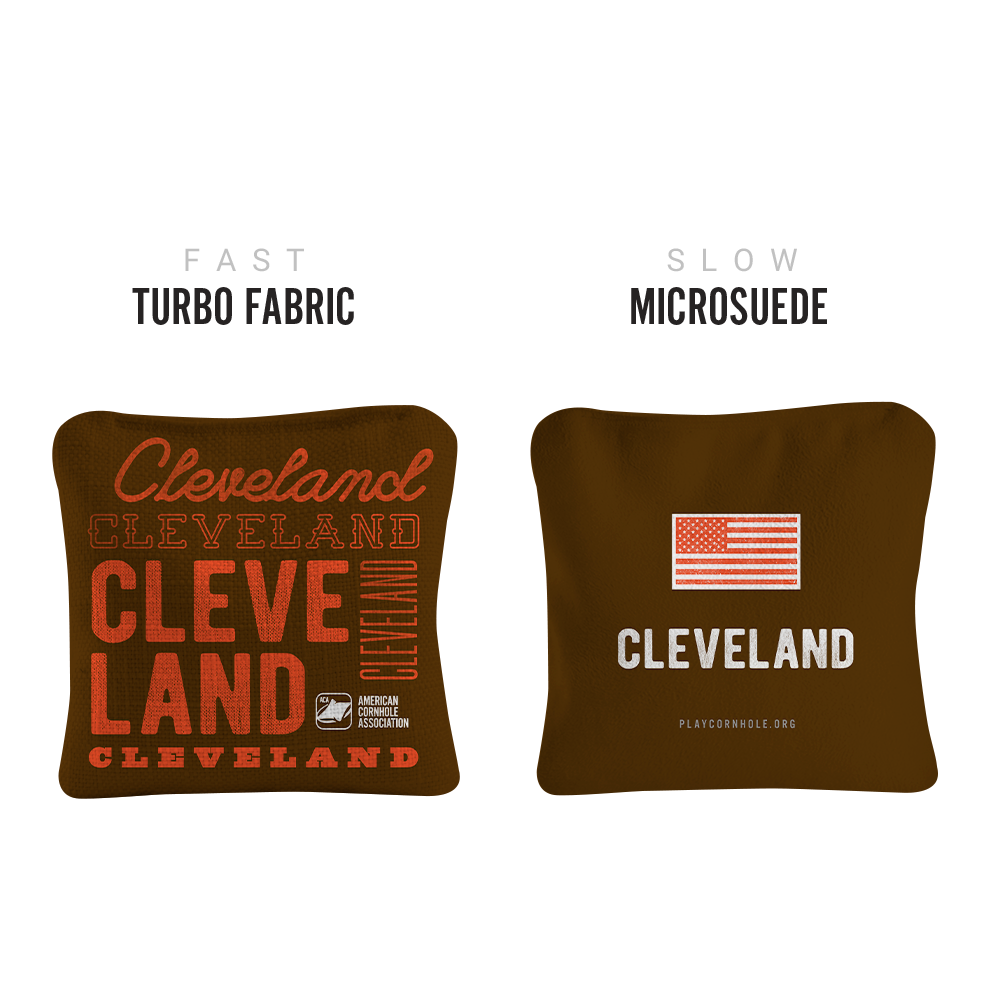 Cleveland Football Vintage Gameday Synergy Pro Cornhole Bags