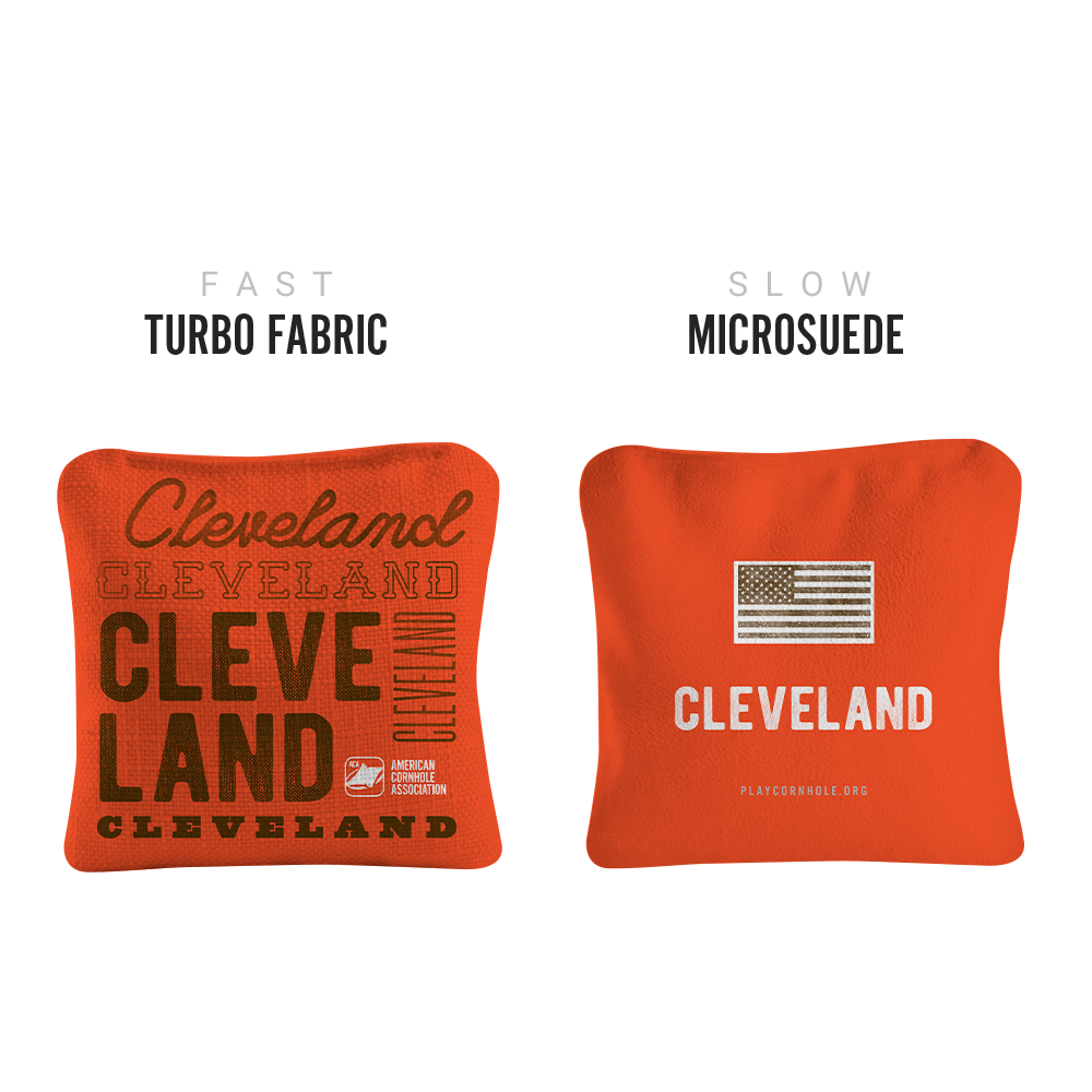 Cleveland Football Vintage Gameday Synergy Pro Cornhole Bags