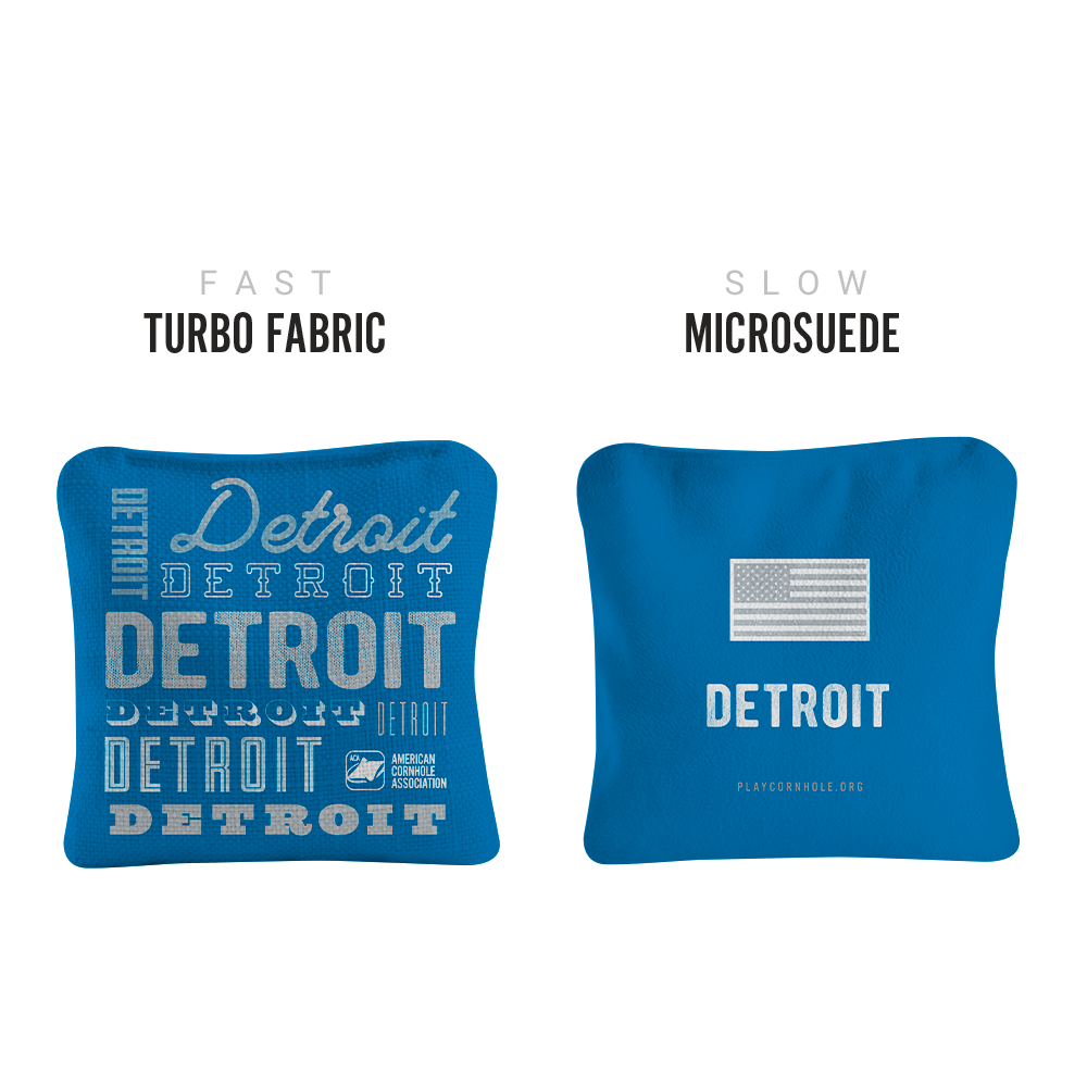 Detroit Football Vintage Gameday Synergy Pro Cornhole Bags