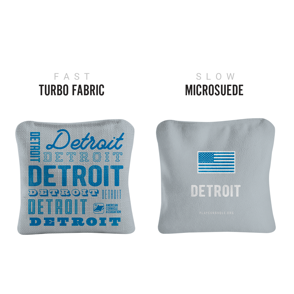 Detroit Football Vintage Gameday Synergy Pro Cornhole Bags