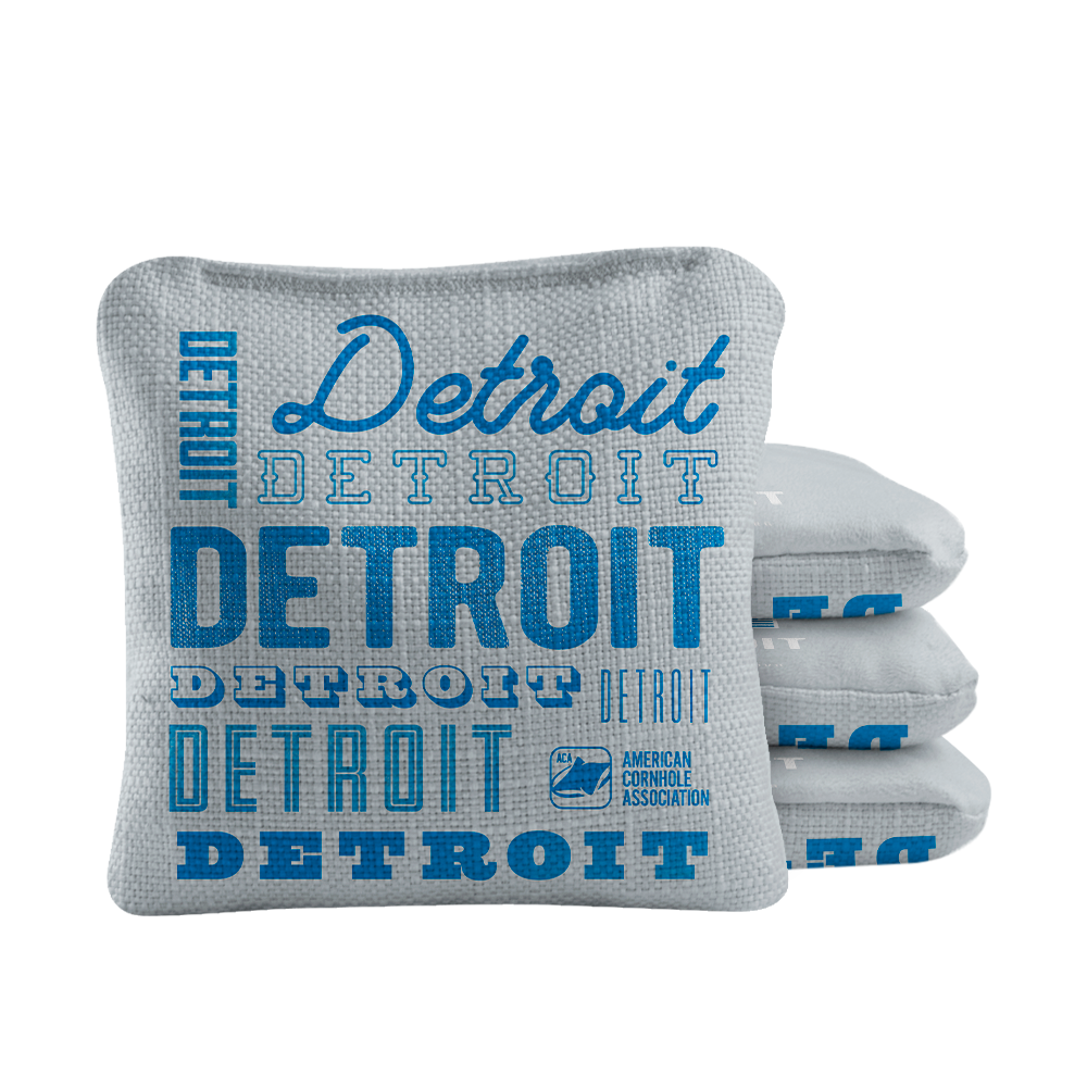 Detroit Football Vintage Gameday Synergy Pro Cornhole Bags