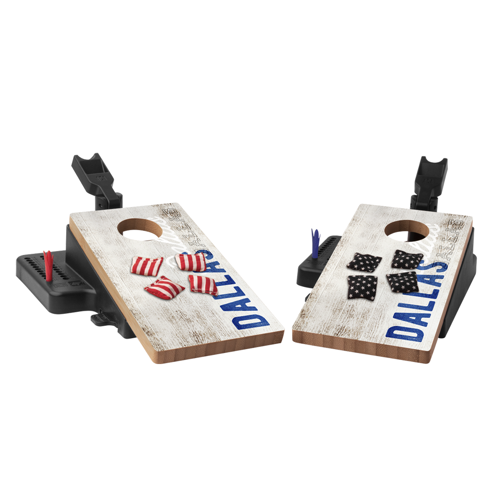Dallas Football Vintage Gameday Double Chuck Mini Cornhole Tabletop Game