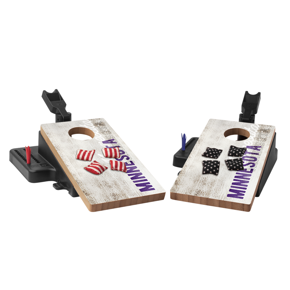 Minnesota Football Vintage Gameday Double Chuck Mini Cornhole Tabletop Game