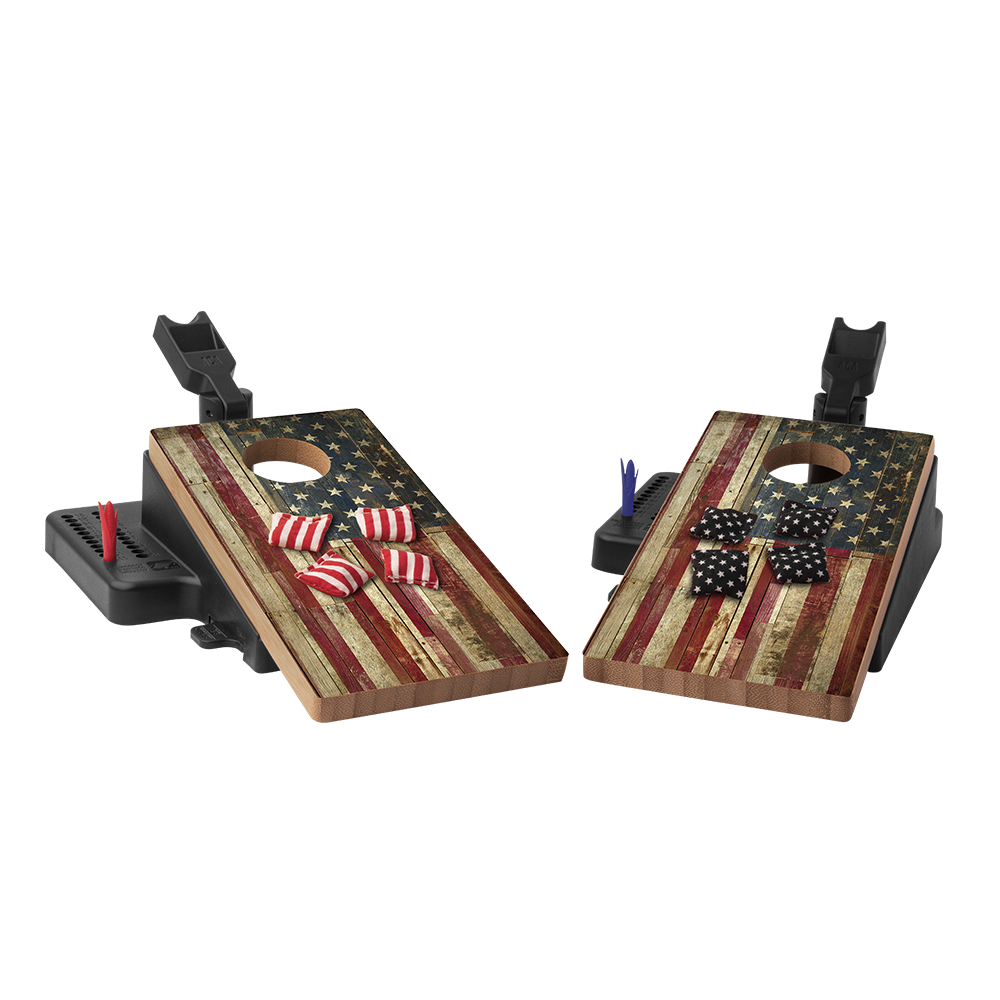 Double Chuck American Flag Mini Cornhole Tabletop Game