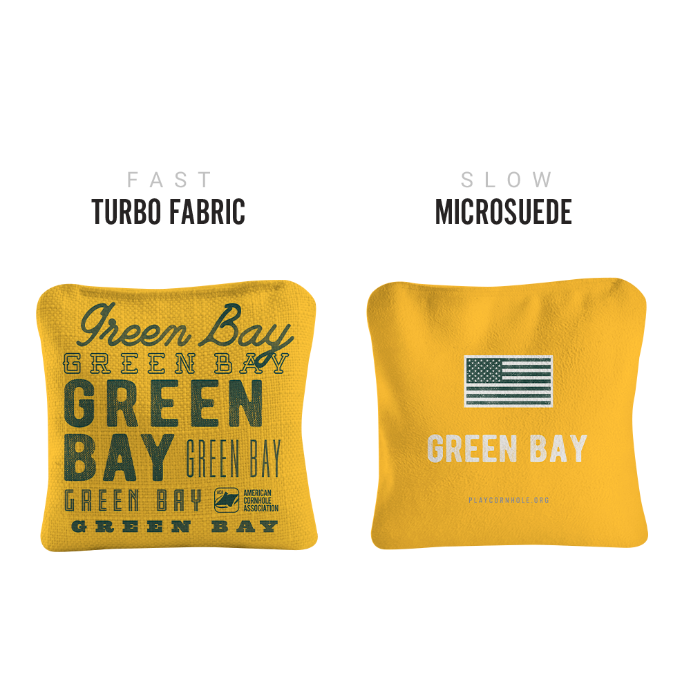 6-in Synergy Pro Gameday Green Bay Football Professional Regulation Cornhole Bags