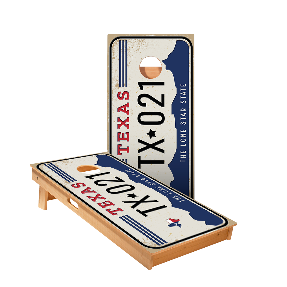 2x4 Star Home State License Plate Texas Professional Regulation Cornhole Boards