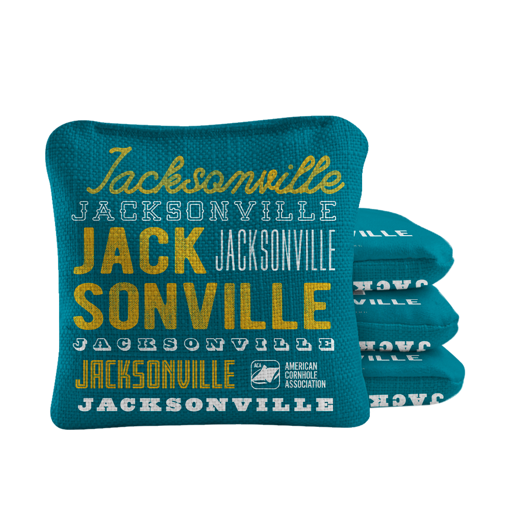 Jacksonville Football Vintage Gameday Synergy Pro Cornhole Bags