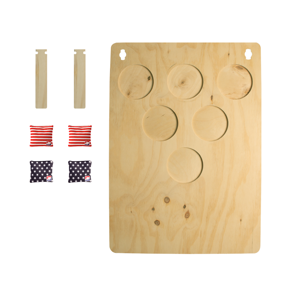 Modern Two Tone Wood Jamboree 6H Cornhole Pong