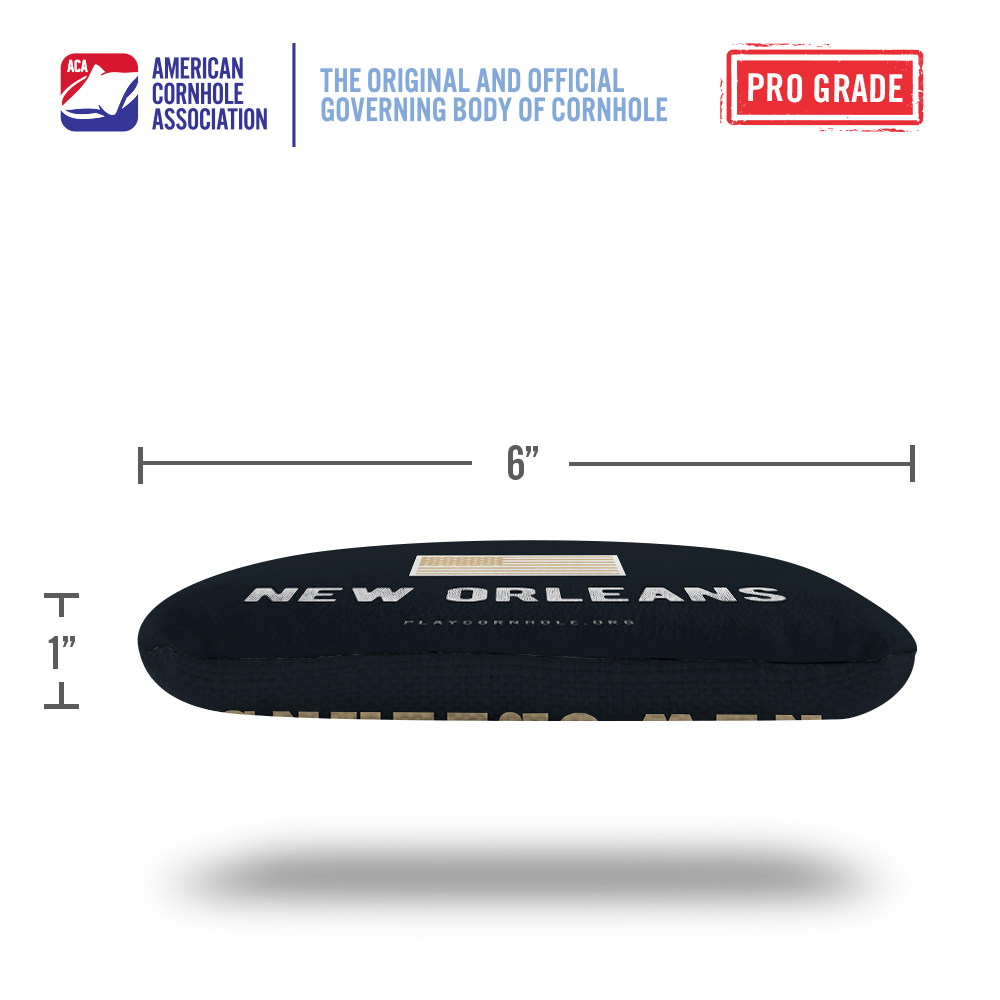 6-in Synergy Pro Gameday New Orleans Football Professional Regulation Cornhole Bags