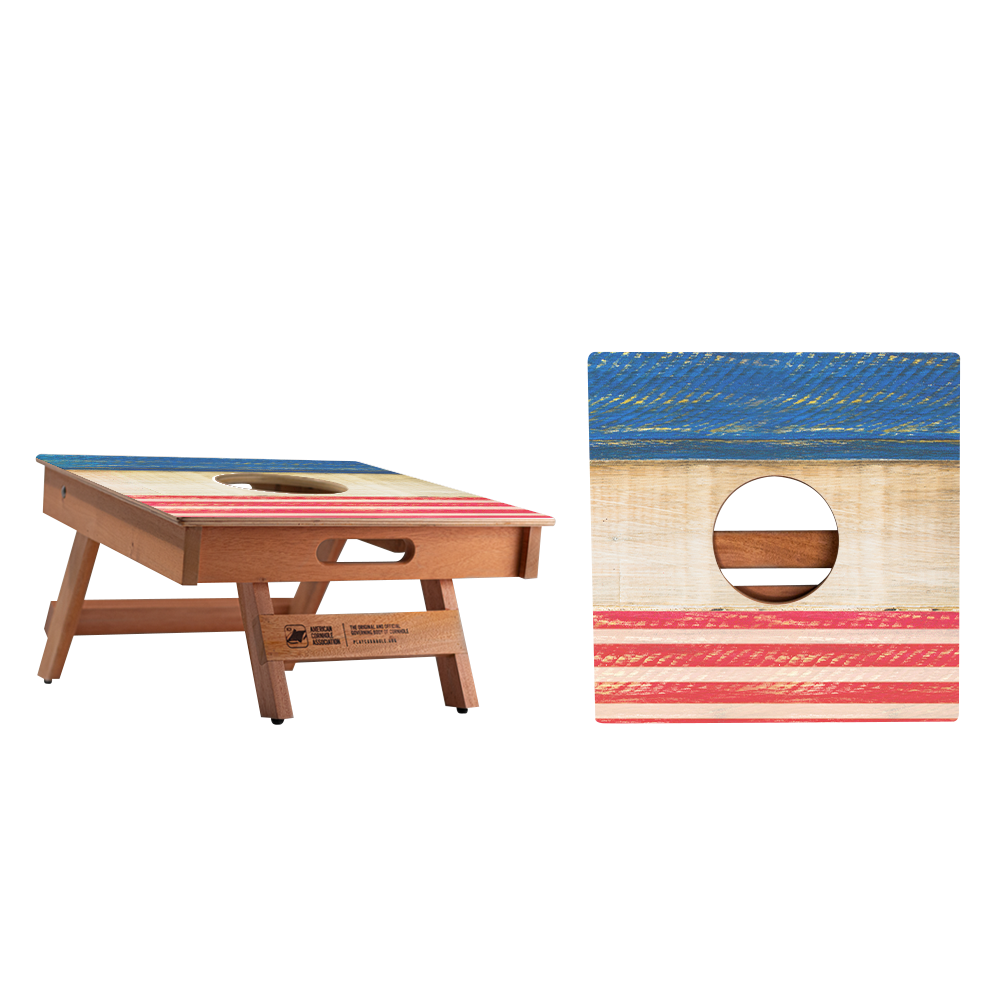 Airmail Box Patriotic Stripes Recreation Cornhole Boards