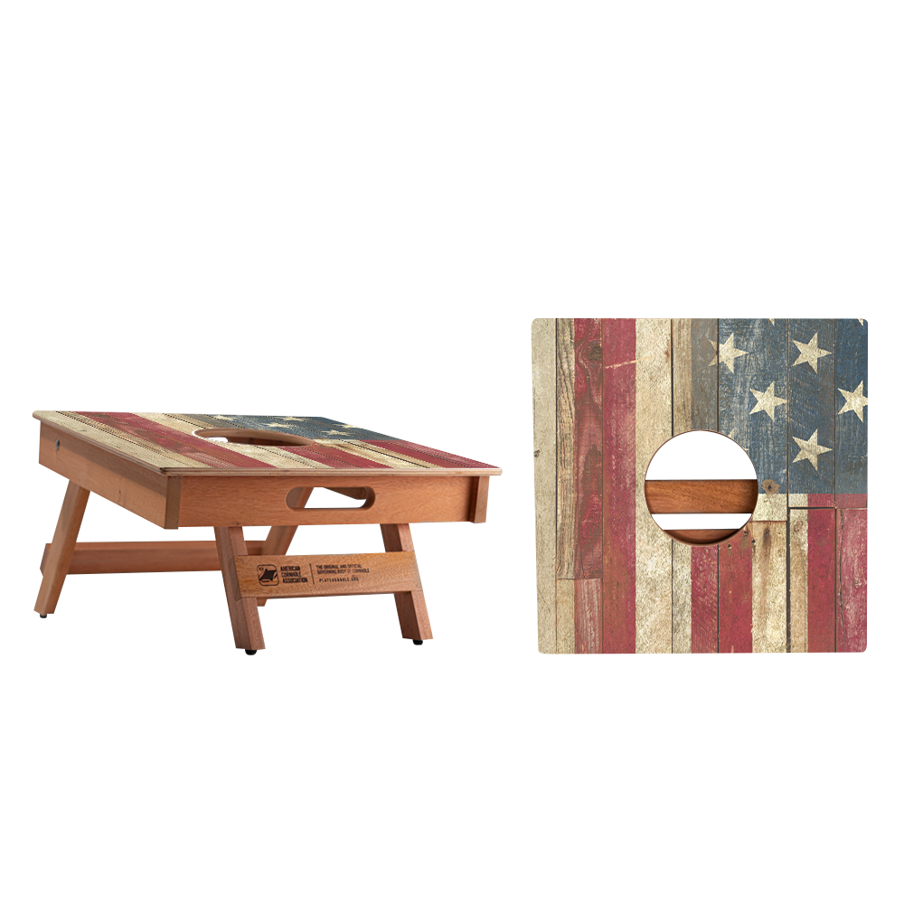 Rustic USA Flag Cornhole Airmail Box