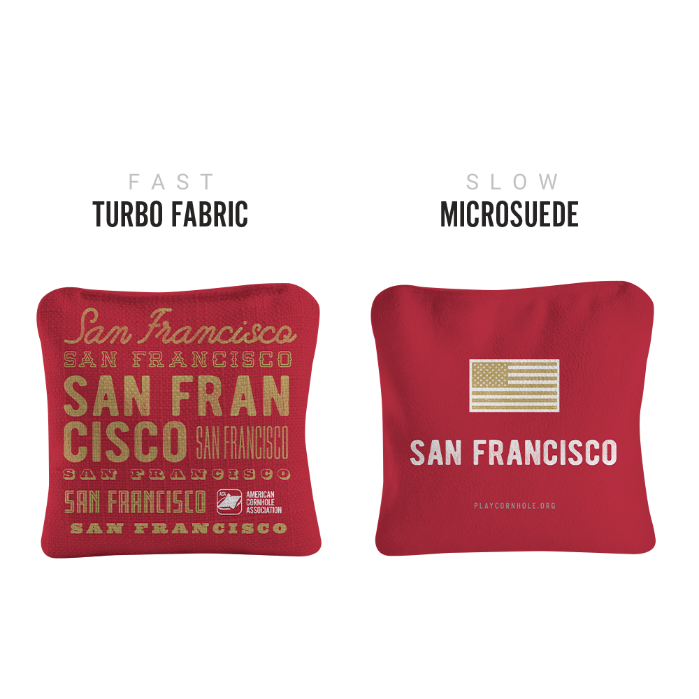San Francisco Football Vintage Gameday Synergy Pro Cornhole Bags